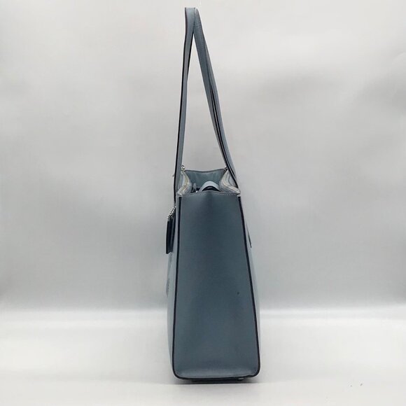 Coach Light Blue Leather Nina Tote Bag CR096 - Picture 4 of 11